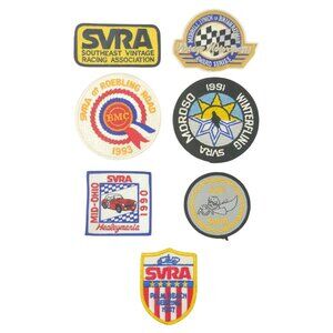SVRA Patches 80s 90s Sportscar Vintage Racing Association Roebling Road Lot Of 7